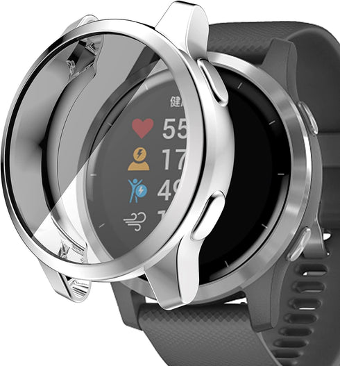 Compatible with Garmin Vivoactive 4/Venu 2 45mm/Vivoactive 4S/Venu 2s 40mm Waterproof Protective Case, Soft TPU Plated