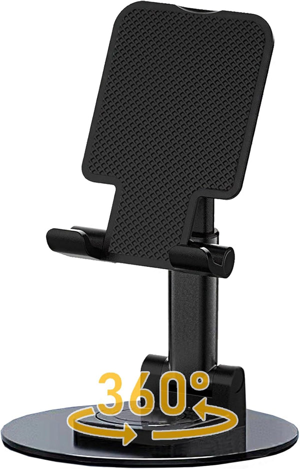 Rotatable Cell Phone Stand for Desk, Height Angle Adjustable Holder Compatible with Most Smartphones, iPhone 14