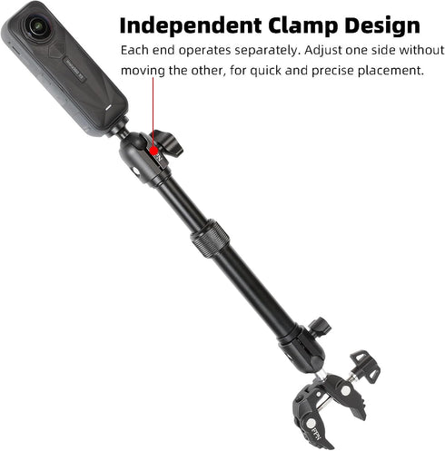 FPN 8.6 11.3 Inch, 1" 25mm All-Aluminum Extension Double Socket Arm, Adjustable Telescopic Mounting Arm to Compatible