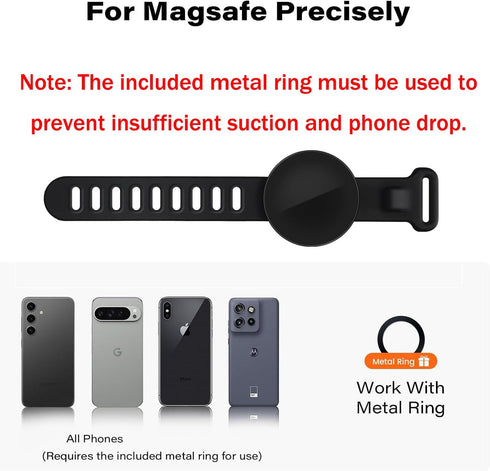 Nkmooxe 16pro Max,15, 14, 13 Gym Fitness MagSafe Phone Mount , Magnetic Bar Mount, Adjustable Strap, Compatible