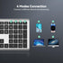 TECKNET 4-Device (2.4G+BT), 12 Bluetooth Keyboard Rechargeable, Free Switching Ultra-Slim Full Size Wireless Keyboard