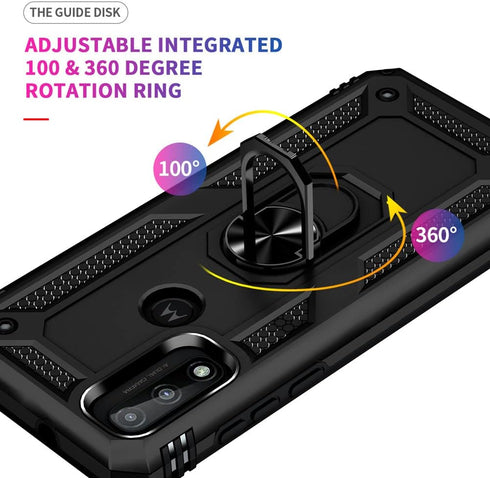 Androgate Case for Moto G Pure - Motorola Moto G Power 2022/Moto G Play 2023 with HD Screen Protector, Black