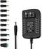 DC 12 Volt 1.5 Amp Switching Power Supply, AC to DC 12V Adapter with Multiple Tips