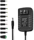DC 12 Volt 1.5 Amp Switching Power Supply, AC to DC 12V Adapter with Multiple Tips