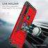 for Moto G Power Case with Screen Protector, Hard Rubber Bumper, Shockproof Tough Rugged with Kickstand (Red)
