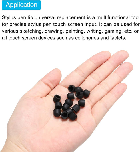 MECCANIXITY 30pcs 7.5mm Stylus Pen Fine Tips, Conductive Rubber Capacitive Touch Screen Pens, Soft Universal Replacement