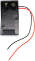 4pcs 9V Battery Holder Box with 2X Lead Wire Spring Clip, DIY Plastic Cell Batteries Container