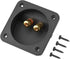 Speaker Box Terminal Cup, Square Double Binding Post Subwoofer Box Terminal Plates for DIY Home Car Stereo Speaker