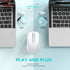 ZVYUE Wireless Bluetooth Mouse for Mac, Silent Mouse with Dual Mode Switch, Bluetooth 5.2/3.0, White