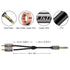 J&D 1/4 inch TRS to Dual RCA Audio Cable, Gold Plated Copper Shell Heavy Duty 6.35mm Male TRS to 2 RCA Male