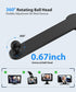 LUCKVIEW 17mm 360 Ball Mount for Baby Car Camera - Adjustable Bendable Monitor Stand with Strong Adhesive Base