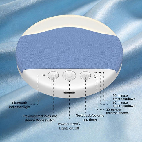 Generic 2026 3 New Sleep Pillow Speaker, Bluetooth Pillow Speaker with Types White Noise Timer WirelessSleep Aid