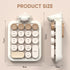 MOFII 18 2.4G Accounting 10 Wireless Number Pad with Bear - Mixed Milktea Numeric Keypad Keys Round Keycap Colorful