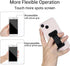 Cell Phone Finger Grip Strap Holder, Slim Finger Loop Selfie Grip for Most Smartphones - 3 Pack (Black)