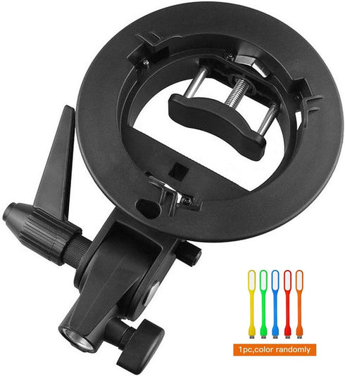 Godox S-Type Bracket Bowens S Mount Holder for Speedlite Flash Snoot Softbox with USB Light