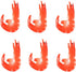 6 Pcs Artificial Cooked Shrimp Simulated Red Shrimp Fake Food Model Fake