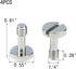 MY MIRONEY 4-Pack 1/4 Inch Camera Quick Release Screw Metal Tripod Screw Adapter Connecter Slotted Screw for DSLR Camera, Type 1