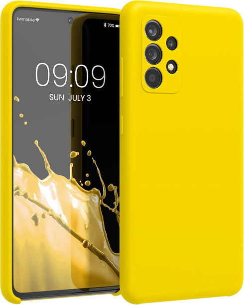 kwmobile Case for Samsung Galaxy A52 / A52 5G / A52s 5G, TPU Silicone Phone Cover with Soft Finish - Radiant Yellow