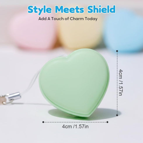 GHSGHS 1.57 1.57 Inch (2,Blue) Portable Phone Screen Cleaner Kit - Heart Shaped Cleaning Wipes with Dust Plug