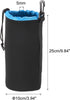 PATIKIL Camera Lens Bag, 3.9" IDx9.8 H Drawstring Lens Pouch with Thick Protective Neoprene, Lens Case for DSLR Camera Lens, Water Coffee Cups, Black, Blue