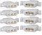 Molex Connector Lot, 4 Matched Sets, (3-Circuits) with 18-24 AWG .062" Pins, Mounting Ears