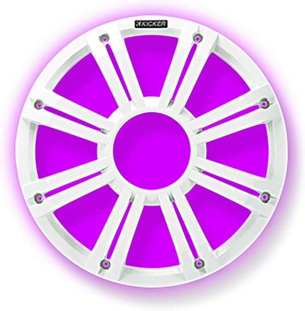 Kicker 45KMG12W 12" White Grille w/LED for KMG12W KM12 and KMF12 Subwoofer Subs