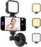 Suction Cup Phone Mount with Rechargeable Light, Mirror Holder for TikTok YouTube Instagram Makeup Content