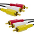 HTDYOO RCA Cable, AV Cable Gold Plated, Yellow/White/red connectors 3 Male to 3