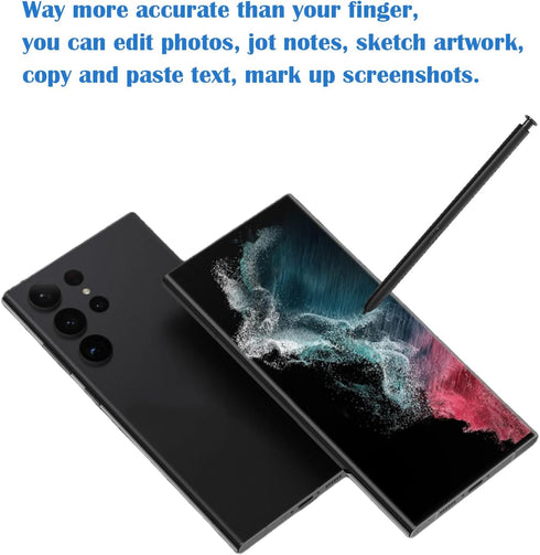 Galaxy S23 Ultra S Pen Replacement for Samsung Galaxy S23 Ultra Touch Pen, Stylus Pen Without Bluetooth (Black)