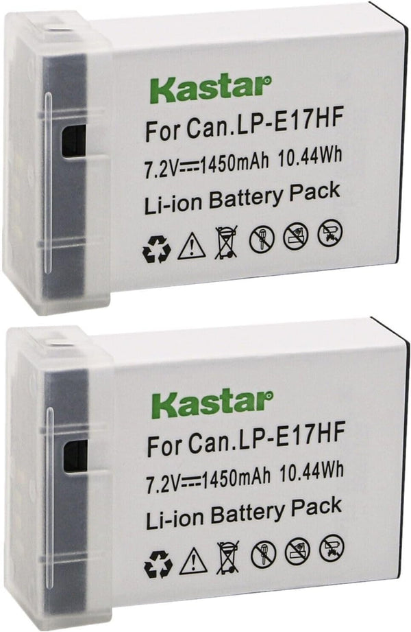 Kastar 2-Pack LP-E17HF Battery Replacement for Canon LP-E17, Compatible with EOS RP, R8, R50, R100 Cameras