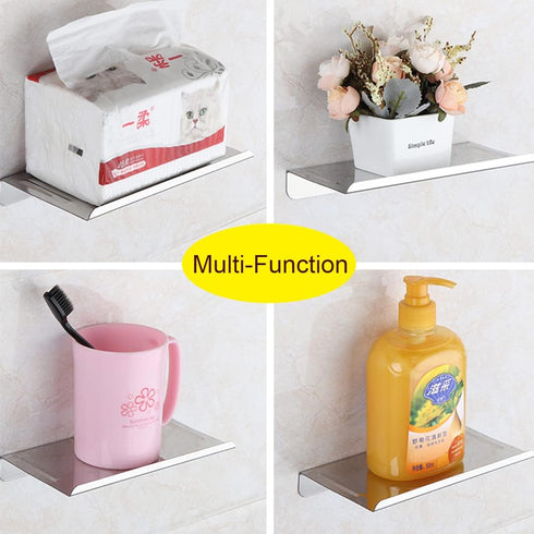 Hallyware Bathroom Small Cell Phone Shelf Stainless Steel Anti-Slip Phone Holder Stand Wall Mounted for Small Speaker