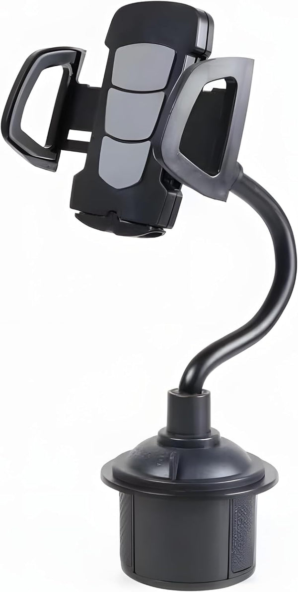 Bokexing Car Cup Holder Phone Mount, Automotive 360 Rotatable Adjustable Gooseneck Height Cell