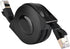 Zerone CAT 7 Ethernet Cable, 1.5M Retractable Shielded LAN Network Cable Flat RJ45 600MHz