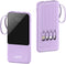 Portable Charger with Built-in Cables, 10000mAh Slim USB C Power Bank, High Speed External Battery Pack for iPhone