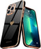 Teageo Cute Love-Heart Luxury Bling Plating Case for iPhone 13 Pro Max, Soft Back Cover with Raised Camera Protection,