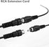 Ullnosoo RCA Extension Cable, 2 Pack 15ft Audio Video RCA Male to Female Cord for Speaker, Subwoofer, Camera