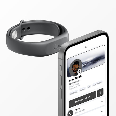 dot. Band - Digital Business Card Wristband - Tap Compatible with iPhone