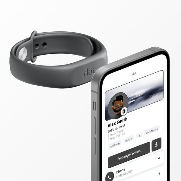 dot. Band - Digital Business Card Wristband - Tap Compatible with iPhone