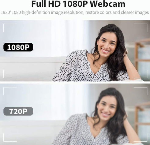 easyday 1080P HD Webcam with Microphone, Streaming Computer Web Camera for Laptop/Desktop/Mac/TV, USB PC Camera