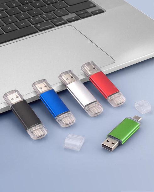 AreTop 16GB 2.0 16GB 2-in-1 16/15, 5 Pack USB C Thumb Drive USB Dual Flash Drive USB Drive Portable Type-C Memory Stick