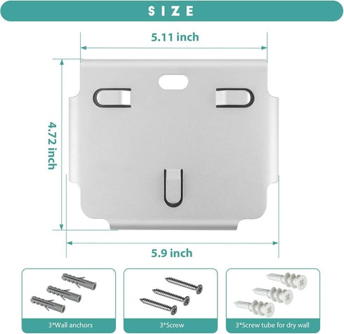 Small Wall Shelf, 4.7" Floating Shelves for Speakers, Smart Home Devices, for Bedroom, Gaming Room, Living Room (Silver)
