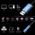 MillSO USB to 3.5mm Audio Jack Adapter, Sapphire Blue TRRS USB to AUX Audio Jack, External Stereo Sound Card for