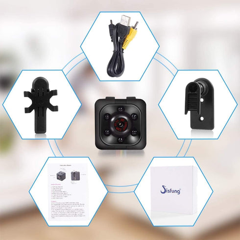 Mini Spy Camera, 1080P HD Mini Spy Camera with Audio, Video Recording, Night Vision, Motion Detection - No Wi-Fi Needed