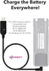 Mirkit 2.5mm USB Charger Cable with Light Indicator for Baofeng Battery UV-5R and UV-82 High Capacity Batteries
