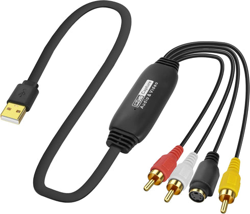 XMSJSIY USB 2.0 Audio Video Capture Card S Video RCA to USB