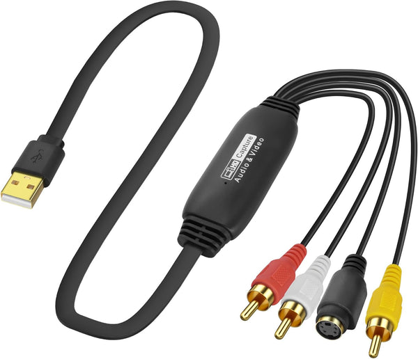 XMSJSIY USB 2.0 Audio Video Capture Card S Video RCA to USB