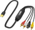 XMSJSIY USB 2.0 Audio Video Capture Card S Video RCA to USB