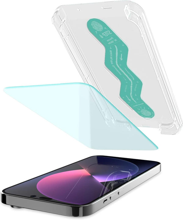 Smartish Tempered Glass Screen Protector for iPhone 14 Pro Max - 2-Pack Tuff Sheet, Scratch Resistant, Case-Friendly