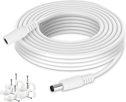 Power Extension Cable 16.5ft, 2.1mm x 5.5mm Plug for 12V DC Adapter Cord, CCTV Security Camera, IP Camera