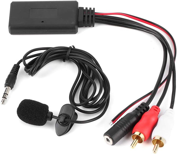 Bluetooth AUX Module 2 Cable Adapter with Hands-Free Microphone 12V